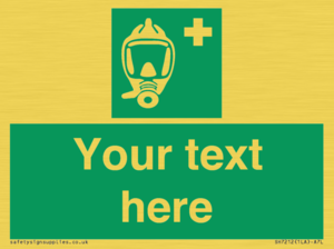 Custom sign safe condition Emergency escape breathing device